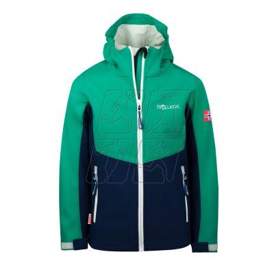 Kurtka softshell Trollkids Kids Kristiansand Jacket pepper Jr 320-327