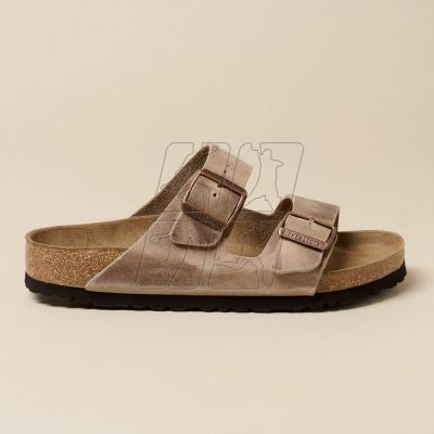 12. Klapki Birkenstock Arizona Soft Footbed Oiled Leather Tabacco Brown narrow wąskie damskie/męskie (0552813)