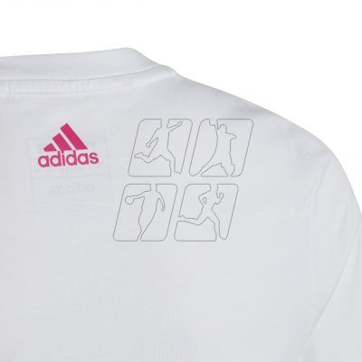 6. Koszulka adidas Essentials Linear Logo Cotton Slim Fit Tee Jr IC3150