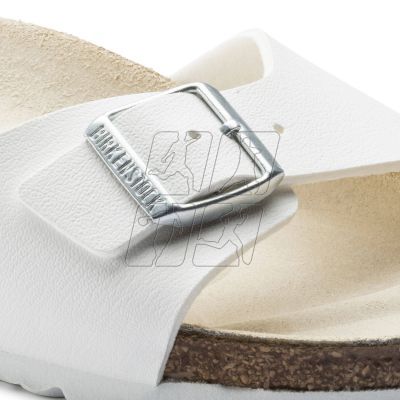 3. Klapki damskie Birkenstock Madrid Birko-Flor White białe regular szerokie (0040731)