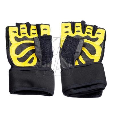 9. Rękawice na siłownię Black/Yellow HMS RST01 r.XXL