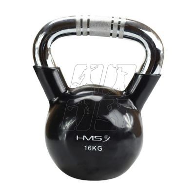 10. Kettlebell żeliwny uchwyt chrom radełkowany HMS KTC20 BLACK 