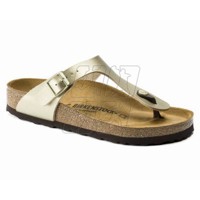 7. Japonki damskie Birkenstock Gizeh Birko-Flor Gold złote narrow wąskie (1016109)