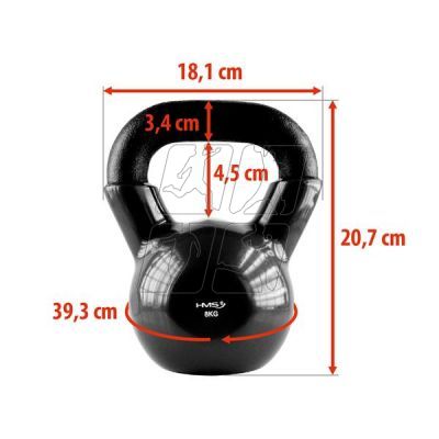 18. Kettlebell żeliwny Black HMS KNV08 