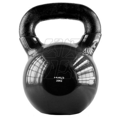 9. Kettlebell żeliwny pokryty winylem black HMS KNV20 