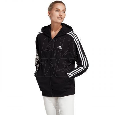 3. Bluza adidas Essentials 3-Stripes French Terry Oversized Full-Zip Hoodie W IC8782