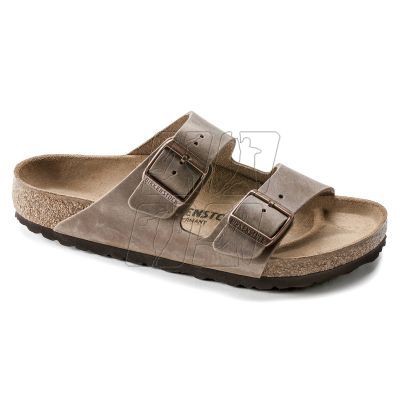 7. Klapki męskie brązowe Birkenstock Arizona Tabacco Brown narrow wąskie (0352203)