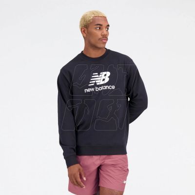 Bluza New Balance Essentials Stacked Logo Frenc M MT31538BK