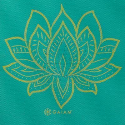 13. Mata do Jogi dwustronna GAIAM Turquoise Lotus 6 MM 62344