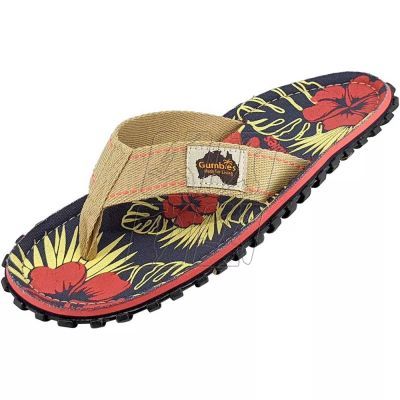 3. Japonki Gumbies Islander Denim Hibiscus GU-FFISL109