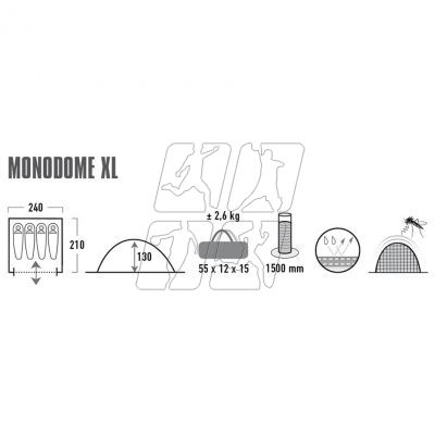 10. Namiot High Peak Monodome 4 10310