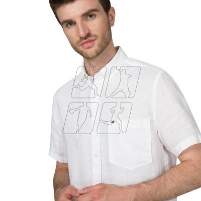 4. Koszulka Tommy Hilfiger Linen Shirt S/S M MW0MW12786