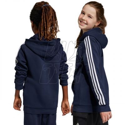 4. Bluza adidas Essentials 3-Stripes Fleece Full-Zip Hoodie Jr IC0600