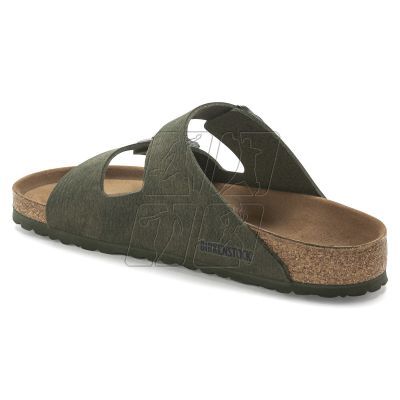 3. Klapki Birkenstock Arizona Vegan Microfaser Regular damskie-męskie Desert Dust Thyme na szeroką stopę wegańskie (1024550)