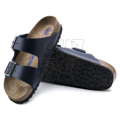 7. Klapki Birkenstock Arizona Soft Footbed Oiled Leather Narrow damskie/męskie Blue Niebieskie na wąską stopę olejowana skóra (1013644)