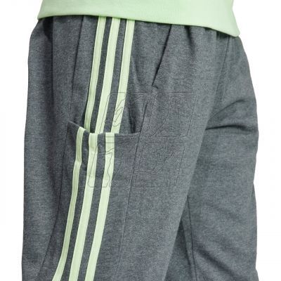 5. Spodnie adidas Essentials Single Jersey Tapered Open Hem 3-Stripes M IS1367