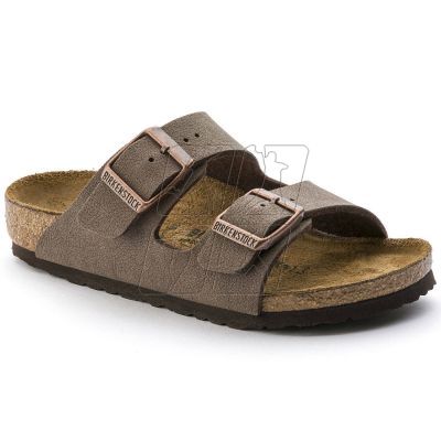 7. Klapki Birkenstock Arizona Kids Birko-Flor Nubuk Mocha narrow wąskie dziecięce młodzieżowe (0552893)