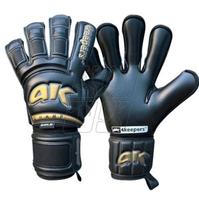 4. Rękawice bramkarskie 4keepers Champ Gold Black VI RF2 M S906441