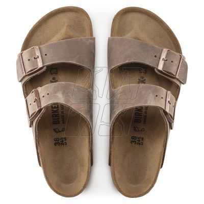 5. Klapki Birkenstock Arizona Tabacco Brown męskie/damskie brązowe regular szerokie (0352201)