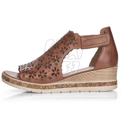 12. Skórzane komfortowe sandały Remonte W RKR655 brązowe