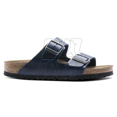 6. Klapki Birkenstock Arizona Soft Footbed Oiled Leather Narrow damskie/męskie Blue Niebieskie na wąską stopę olejowana skóra (1013644)