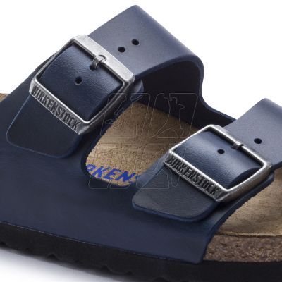 4. Klapki Birkenstock Arizona Soft Footbed Oiled Leather Narrow damskie/męskie Blue Niebieskie na wąską stopę olejowana skóra (1013644)