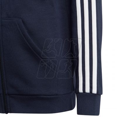 7. Bluza adidas Essentials 3-Stripes Fleece Full-Zip Hoodie Jr IC0600