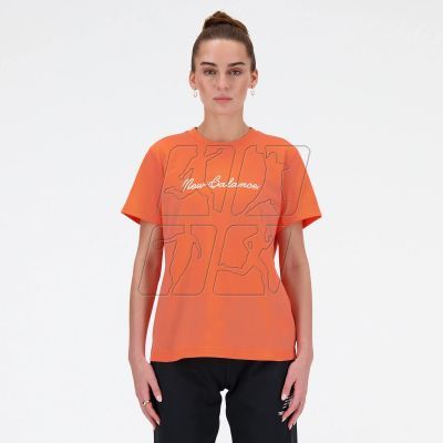 Koszulka New Balance S/S Script Tee Gfr W WT41909GFR