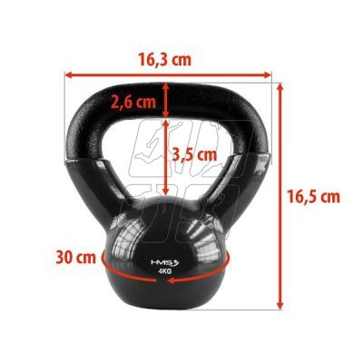 18. Kettlebell żeliwny Black HMS KNV04