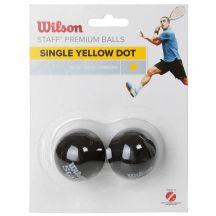 Piłki do squasha Wilson Staff Squash Yellow Dot 2 Pack Ball WRT617800