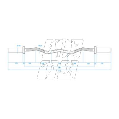 8. Gryf olimpijski 120cm z zaciskami lock jaw blac GOL160 