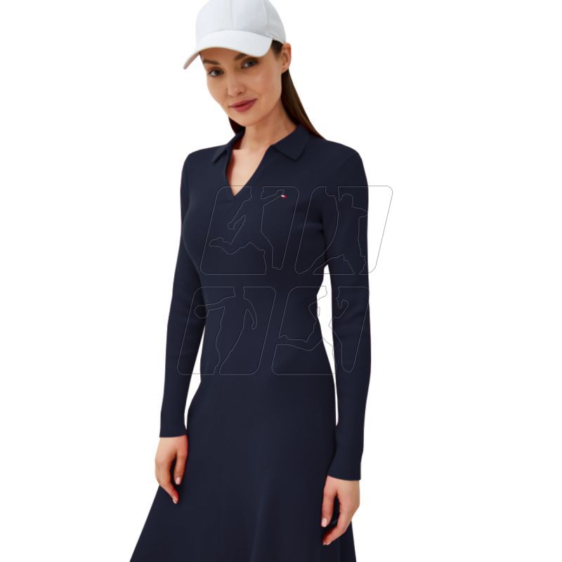 2. Sukienka Tommy Hilfiger Org Co F&F Open Polo-Nk Dress Ls W WW0WW32685