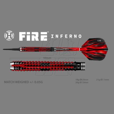 3. Rzutki Harrows Fire Inferno 90% Softip HS-TNK-000016009