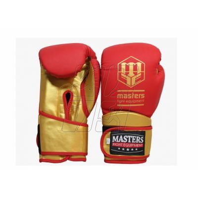 5. Rękawice bokserskie Masters RPU-COLOR/GOLD 10 oz 01439-0210
