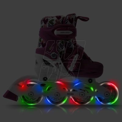 2. Wrotki-rolki-łyżwy regulowane Smj sport Combo Hearts 3w1 Led Jr HS-TNK-000011510