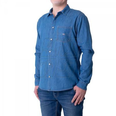 2. Koszula Tommy Jeans Tjm Cotton Denim Shirt Mid Indigo M DM0DM08399-447