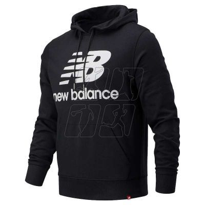 5. Bluza New Balance Essentials Stacked Logo Po Bk M MT03558BK