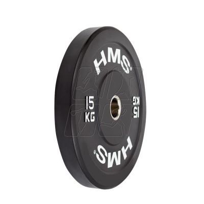 12. Talerz olimpijski HMS BLACK BUMPER 15 kg BBR15 