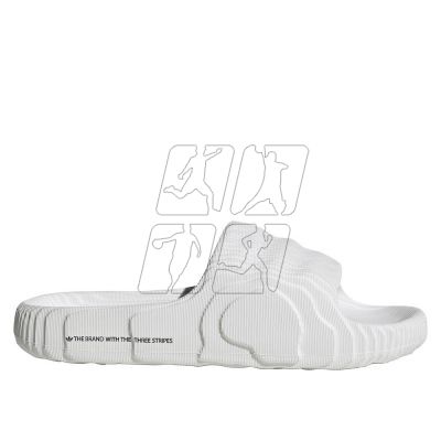 2. Klapki damskie/męskie adidas Adilette 22  Crystal White z wygodną profilowaną podeszwą białe (HQ4672)