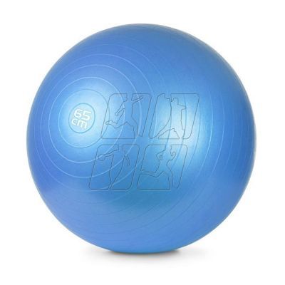 Piłka fitness firma Meteor 65 cm z pompką niebieska model 31133