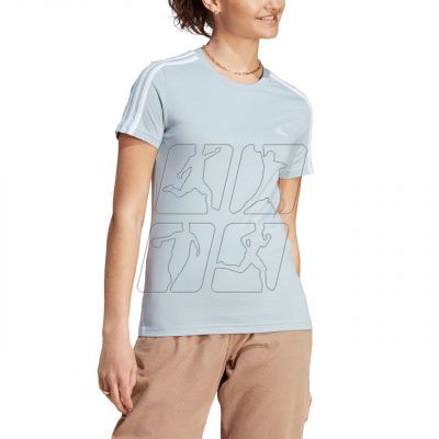 4. Koszulka adidas Essentials Slim 3-Stripes Tee W IM2788