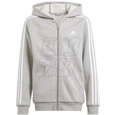 5. Bluza adidas 3 Stripes FL Full-Zip Hoodie Jr IS3241