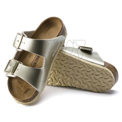 2. Klapki dziewczęce Birkenstock Arizona Kids Birko-Flor Electric Metallic Gold narrow wąskie (1014841)