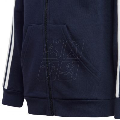 6. Bluza adidas Essentials 3-Stripes Fleece Full-Zip Hoodie Jr IC0600