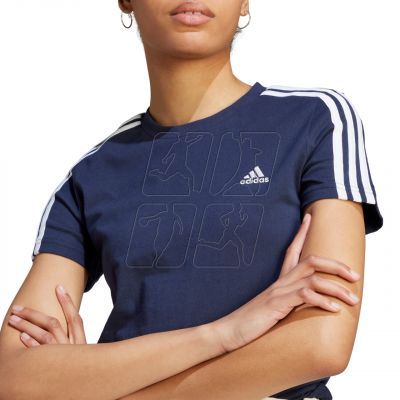 4. Koszulka adidas Essentials Slim 3-Stripes Tee W IM2791
