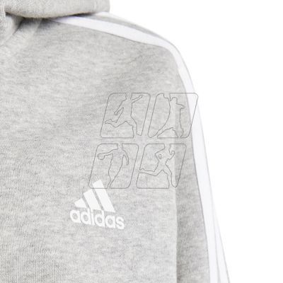 7. Bluza adidas 3 Stripes FL Full-Zip Hoodie Jr IS3241