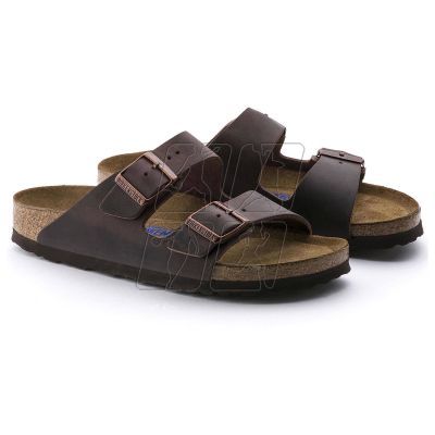 3. Klapki damskie Birkenstock Arizona Soft Footbed Oiled Leather Habana narrow wąskie (0452763)