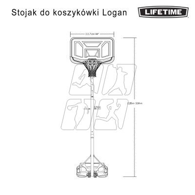 7. Stojak do koszykówki Lifetime 44" LOGAN 90819