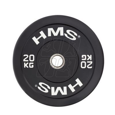 11. Talerz olimpijski HMS BLACK BUMPER 20 kg BBR20 