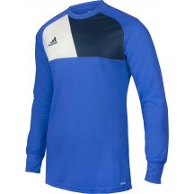 Koszulka bramkarska adidas Assita 17 Junior AZ5399 w kolorze niebieskim, wyposażona w ochraniacze łokci oraz technologię climalite